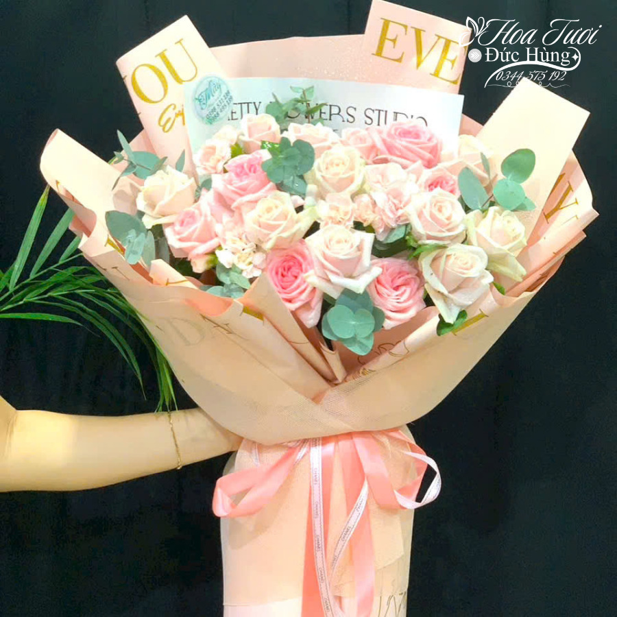 Bó Hoa Hồng Kem Đẹp BH022